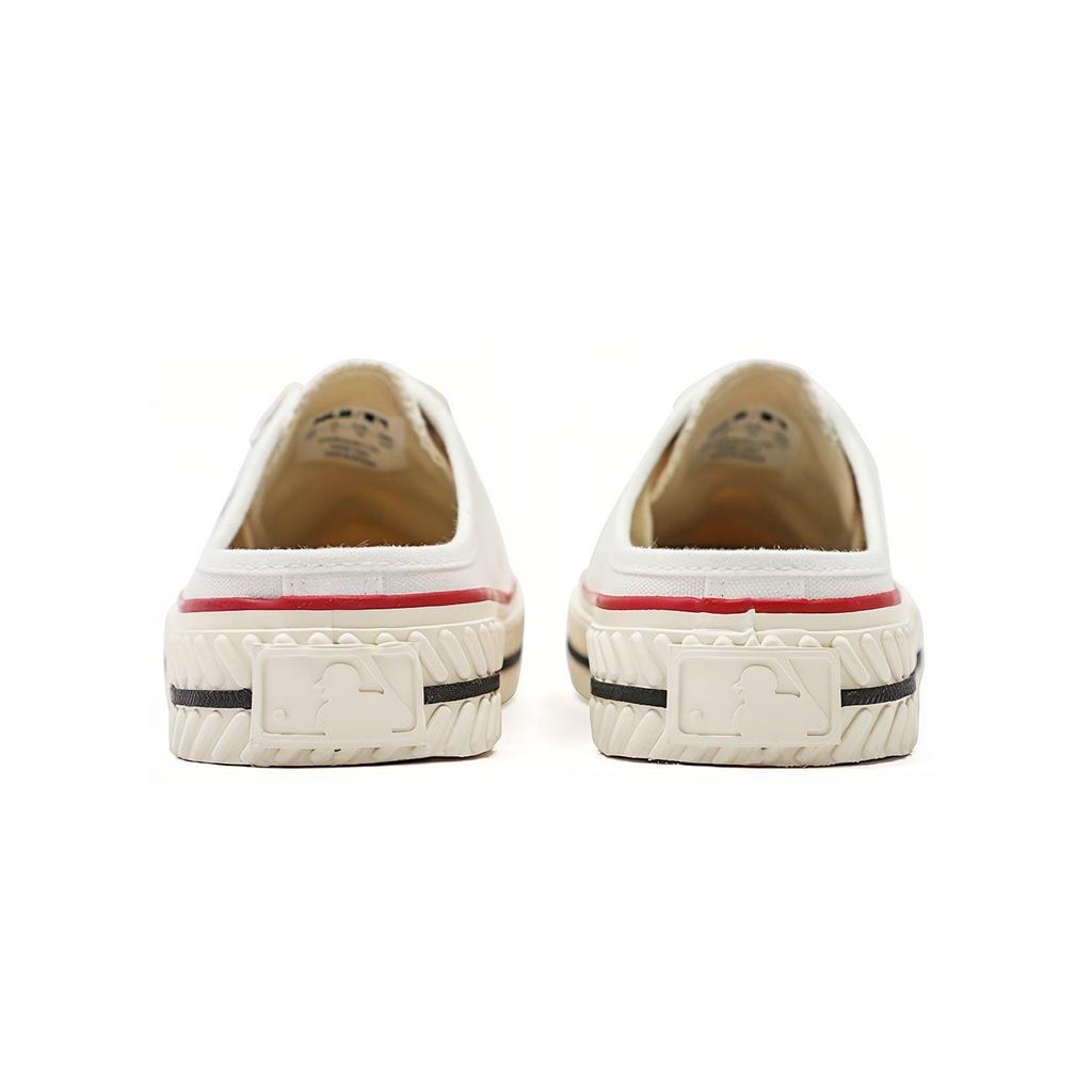 MLB Playball Mule Casual Half-Slip Comfortable Non-Slip Wear-Resistant Lightweight Low-Top Canvas Shoes Unisex Sneakers White 3AMUUA11N-50WHS