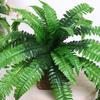 2Pcs Artificial Boston Fern Fake Ferns 20 Leaves for Each Bouquet Fake Fern Bush Plant Lifelike 21 Inch for Office Garden Decor