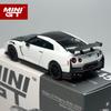 MINI GT 1:64 Nissan GTR 2024 Brilliant White Pearl Alloy Car Model 1045