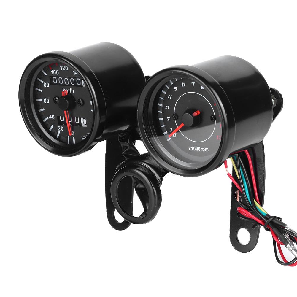 12V 0 160 Km h 13000 Rpm LED Backlight Speedometer Odometer Tachometer Motorcycle Universal Gauge Refitting
