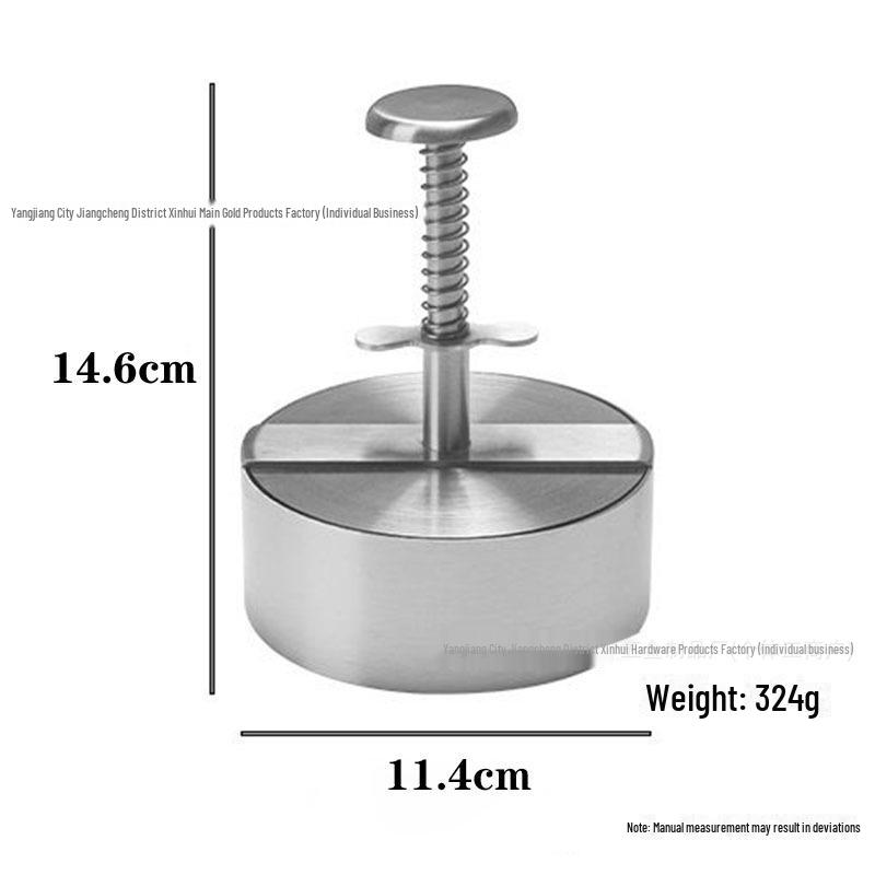 

Пресс-форма для гамбургеров из нержавеющей стали для толстых котлет и рисовых шариков - Ручной кухонный инструмент