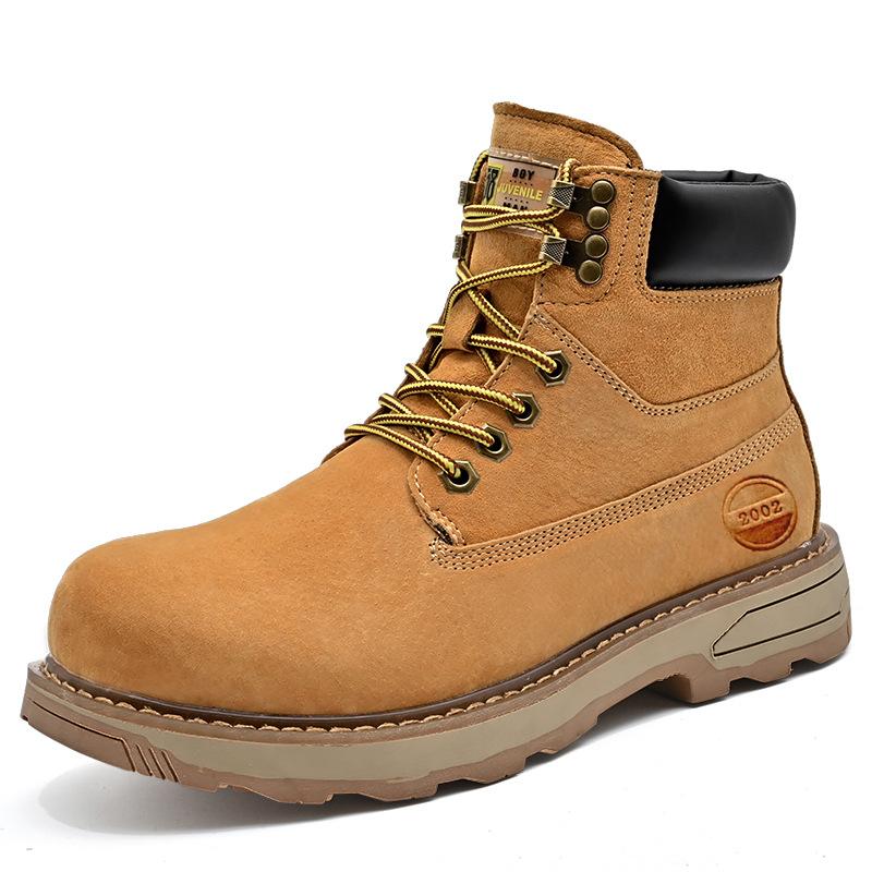 

2025 новые ботинки Мартин мужские китайская кожа осень и зима рабочие ботинки мужские ботинки высокие рабочие ботинки 38 золотистый