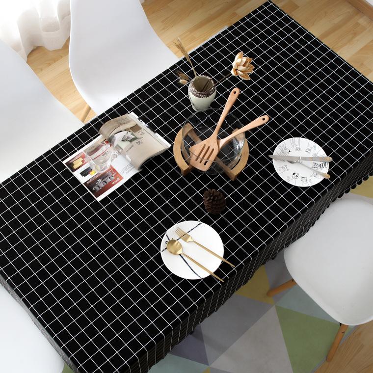Pastoral Anti-Scalding Leave-In Tablecloth Solid Color Rectangular Household Hotel Dining Table Cloth Coffee Table Cover Cloth