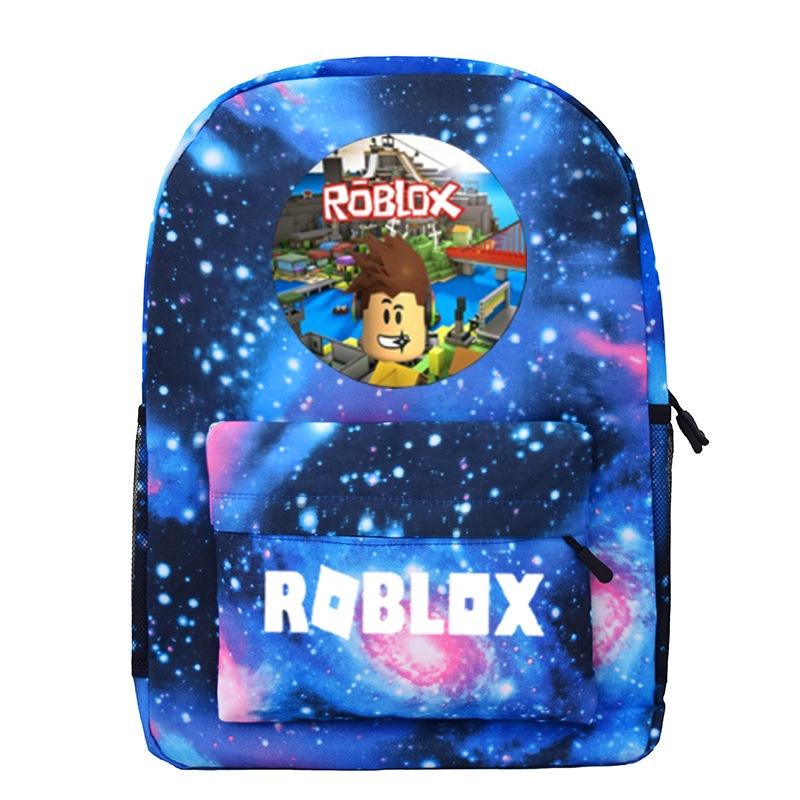 

Roblox School Backpack Student Canvas Bag Boys Casual Outdoor Climbing Backpack #7 Blue Starry-Circle