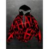 Mens Hooded Sweatshirt Soccer Print Breathable Loose Fit Casual Wear