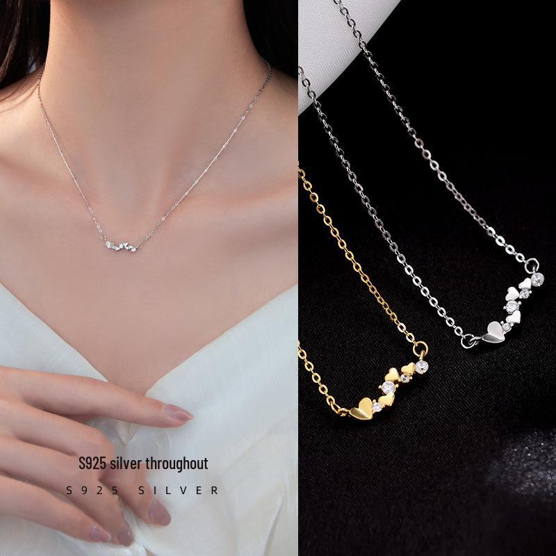 Banyan Tree Heart-Shaped Clavicle Necklace - S925 Silver, Light Luxury Design 2023