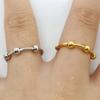 Women's Stainless Steel Anxiety Ring with Color-Retaining Beads and Rotating Feature
