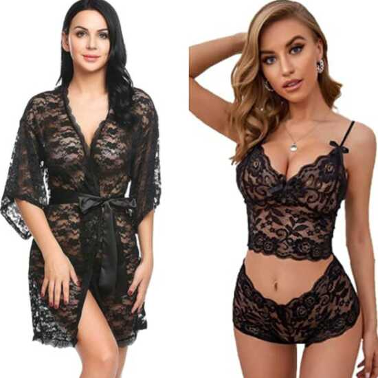 

Комплект нижнего белья и нижнего белья Ladysta Belgium Rob - комплект нижнего белья с бюстгальтером и трусиками, свободный размер (S M L)