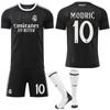 26 Real Madrid Goalkeeper Black Training No. 7 Ronaldo Jersey Vinicius 9 Mbappe No. 5 Football Jersey Suit