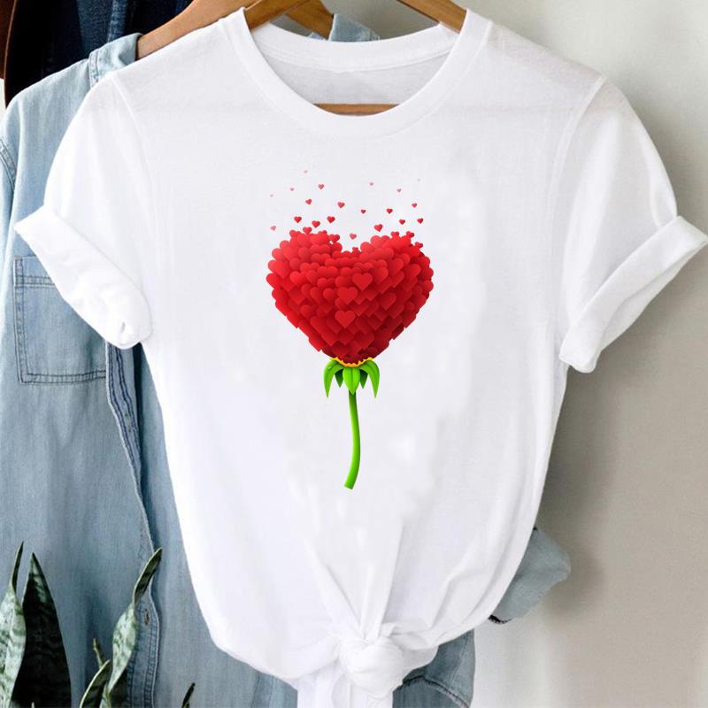 (Asian Size) T Shirt trend lovely cute Fashion Women Tee Clothing Casual Lady Female Top spring summer Printed Graphic Short Sleeve T-shirts