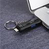 5 in 1 Type C OTG USB2.0 Multi Function Card Reader Memory Card Micro Memory Card Adapter(Black )