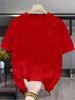Men's Summer Fashionable Casual Loose Plus Size Printed Sports Round Neck Short-Sleeved T-Shirt Top