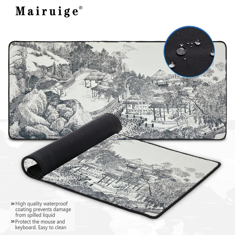 Yin Yang Gaming-Mauspad Fisch Büro Schwarz und Weiß Computer-Mauspad Teppich für Maus Schreibtischunterlage Gaming-Laptop Gamer Spielmatte