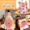 Cartoon L-Loopy Throw Flannel Cozy Print Blanket, Portable, Durable  Machine Washable Cute Cool
