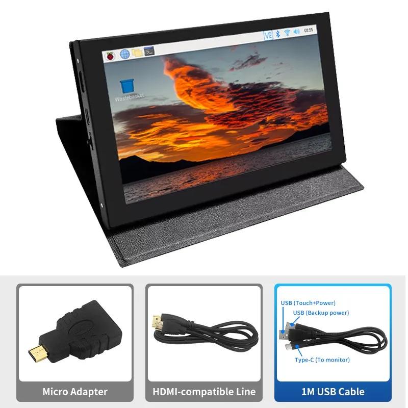 7 Inch IPS Touch Screen Monitor External Screen HDMI LCD for Raspberry Pi Orange Pi Windows PC Cortical Case Portable Monitor