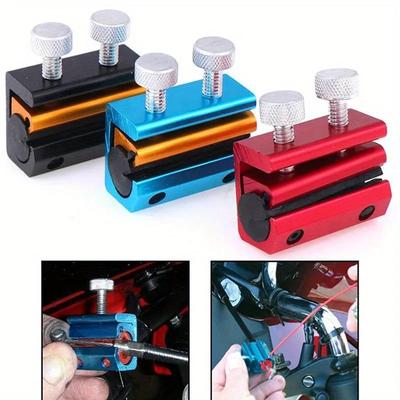 Double-Headed Motorcycle Cable Oiler - Aluminum Alloy for Street Sport Bikes Fuel Supply Enhancement