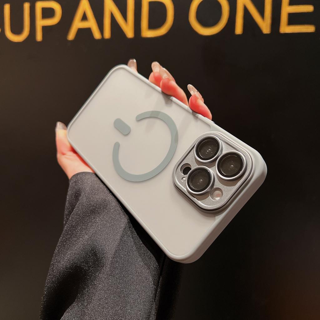 Applicable To iPhone16promax Matte Magnetic Mobile Phone Case Apple 15 Lens All-inclusive 14 Skin Feeling Anti-drop Cover 13
