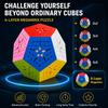 Sengso Megaminx 6X6 Speed Cube, Stickerless Dodecahedron Puzzle Cube, High Difficulty Brain Teaser For Adults & Teens Cubers