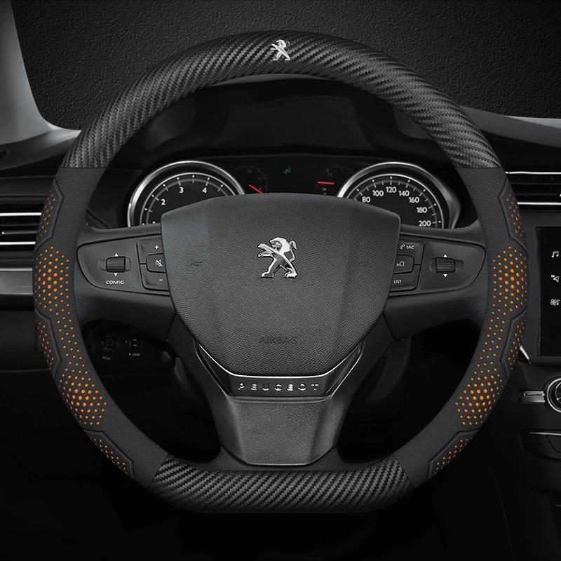 Car Steering Wheel Cover For Peugeot 106 107 108 206 207 208 301 307 308 406 407 408 508 607 2008 3008 4008 5008 GT RCZ Rifter ENH5