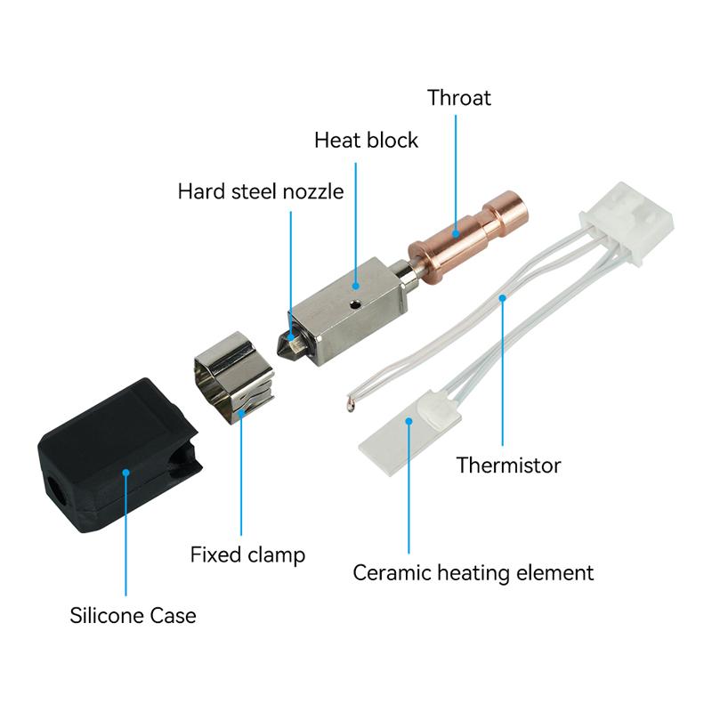 For Anycubic Kobra S1 Hotend Ceramic Nozzle Kobra S1 Combo Head S1C 3d Printer 24V 48W Rapid Heating 320℃ 3d Printer Accessorie