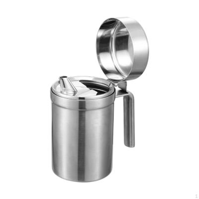 Stainless Steel Oil Pot Dispenser Bottle Soy Sauce Kitchen Cookware Container for