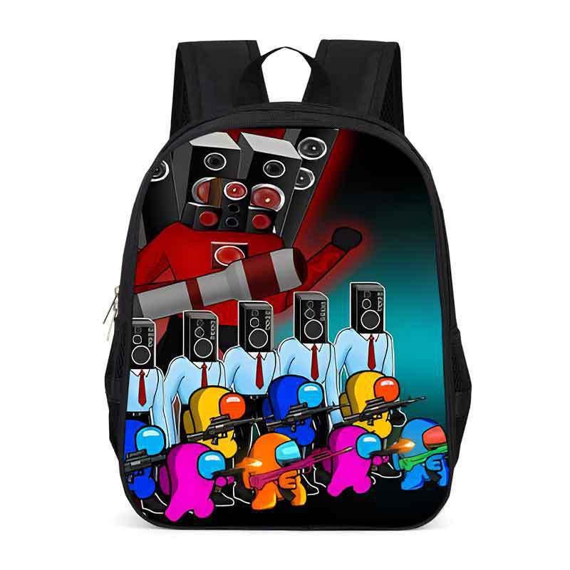 Schoolrugzak voor Kinderen Basisschoolleerlingen Grote Capaciteit Oxford Stof Tas Met Ergonomische Rugondersteuning Cartoon Print