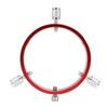 Telescope Guiding Scope Ring with M6 Screw 1 4 Inch Screw Red Aluminum Alloy Six Point Guiding Scope Hoop for 80‑100mm