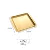 Thickened 304 Stainless Steel Rectangular Square Golden Plate Korean Barbecue Dish Sushi Flat Bottom Plate Tray Storage Tray