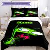 3pcs Custom Name Invader Zim Bedding Set Duvet Cover Closure Includes 1 Duvet Cover & 2 Pillowcases, Soft and Comfortable for All Seasons.
