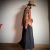Retro Floral Double Layer Cotton Gauze Loose Fit Shirt - 1962 Yan Qing