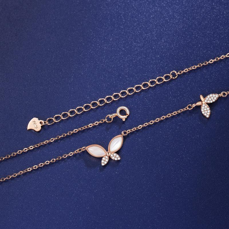 Butterfly Necklace Women's Fashion Light Luxury Niche Exquisite High-end Sense Diamond-encrusted Butterfly Pendant Women