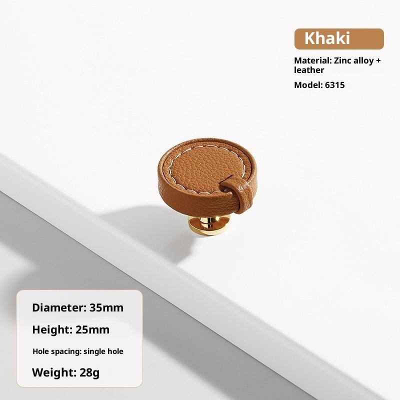Zinc Alloy Leather Handle Shoe Cabinet Knobs And Handles Kitchen Cupboard Door Pulls Drawer Knobs Furniture Handle Hardware