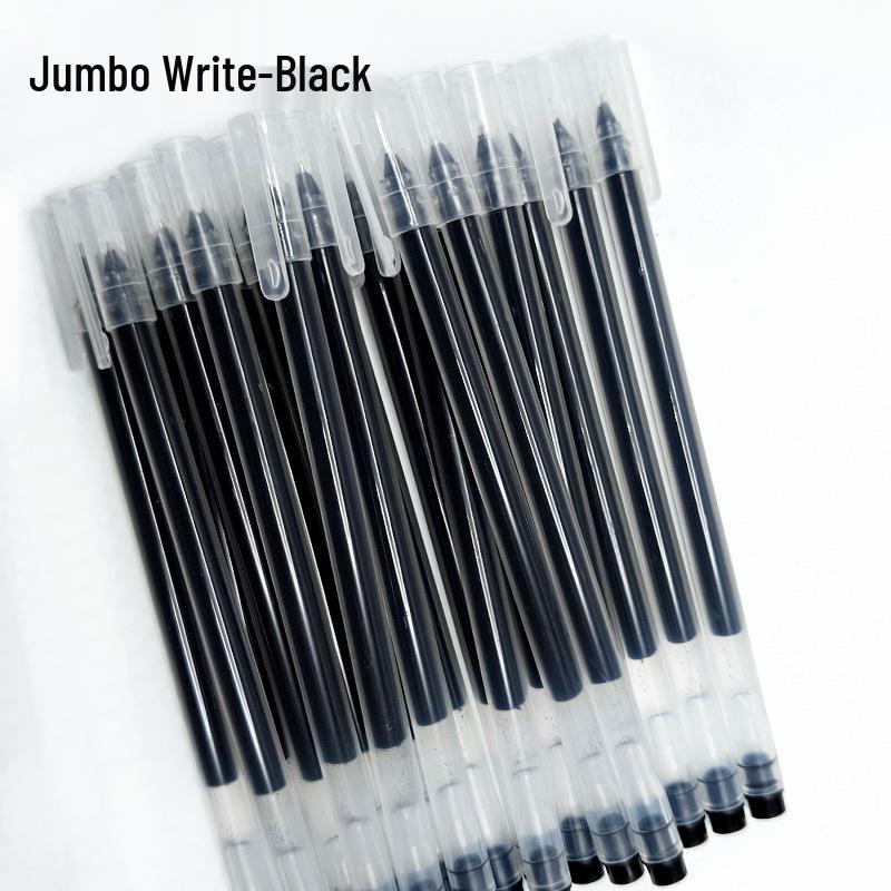 

Гелевая ручка быстросохнущая Junengxie - 0,5 мм, черная, большой емкости, игольчатый стержень 0.5mm