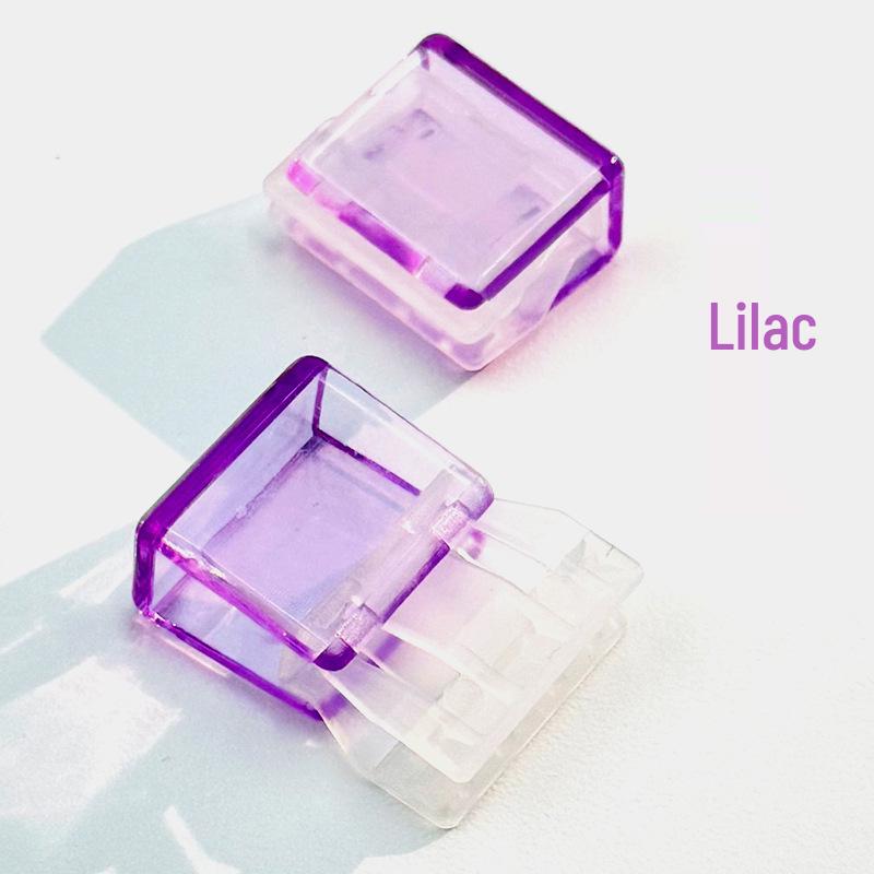 Colored Plastic Push-Clip Document File Clips - Transparent Acrylic Small Office Clips in Box