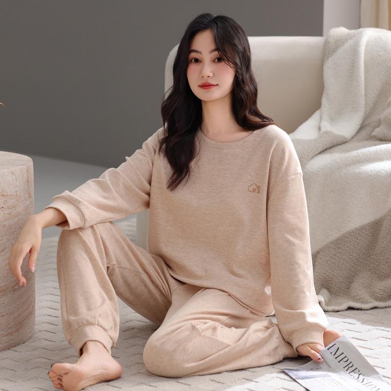 Pajamas Women'S Autumn And Winter Winter Warm German Velvet Long-Sleeved Loungewear Winter Loose Thin Velvet Suit
