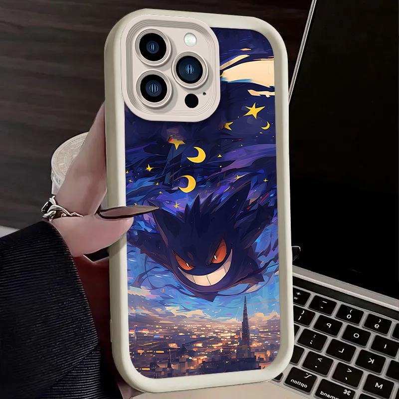 Lovely P-Pokemon Starry Sky Case for IPhone 17 Air 16 16E 15 14 13 12 11 Pro Max X XS X S Max XR SE 2020 SE4 7 8 Soft Back Cover