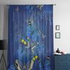 Butterfly Flower Blue Window Tulle Curtains for Living Room Bedroom Hotel Luxury Decoration Sheer Curtains