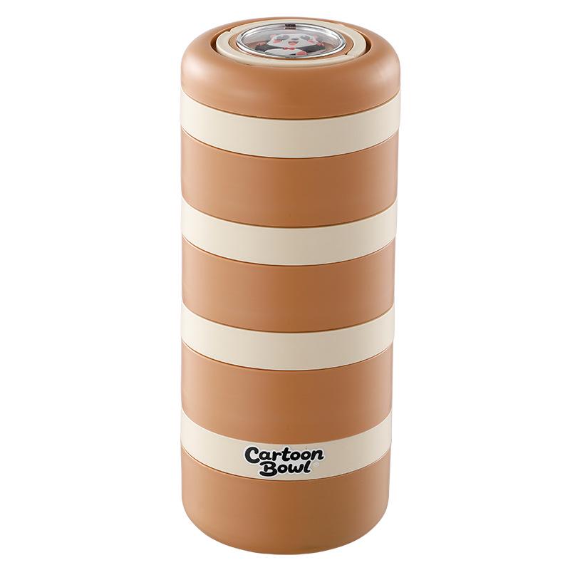 Läckagesäker Bento-låda i rostfritt stål med silikontätande lock för kontorsarbetare