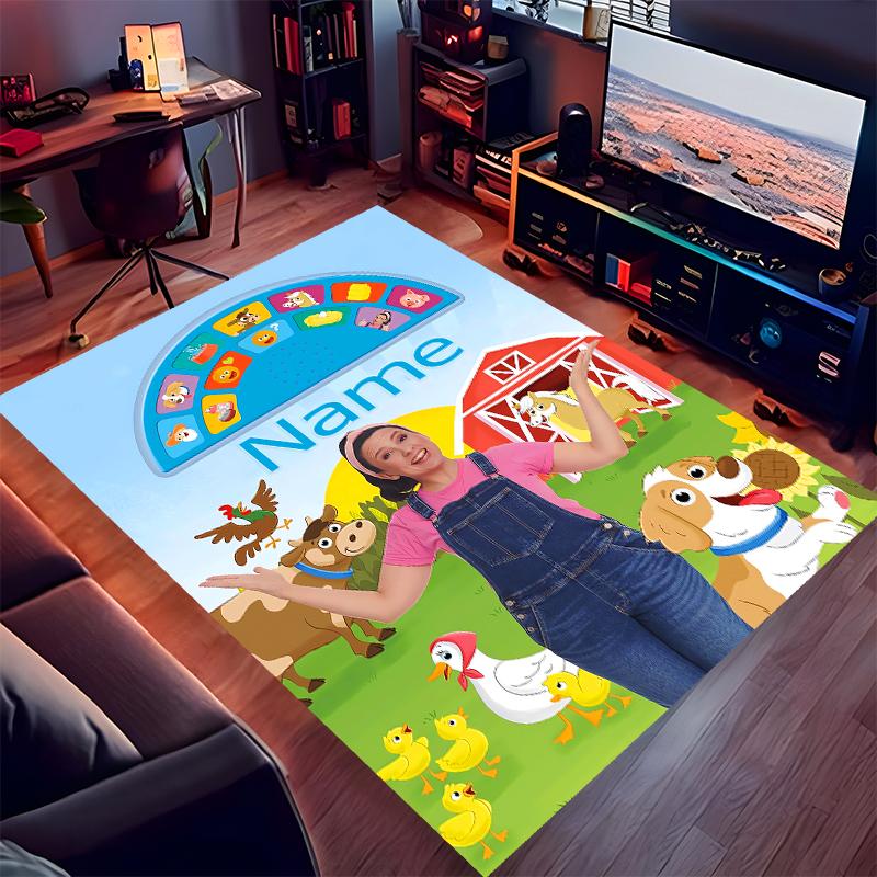 Custom personalization Ms. Rachel Print Area Rug - Soft, Washable Non-Slip Indoor Mat,Living Room,Home&Office Decorative Rug