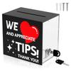 Acrylic Donation Box with Lock Clear Suggestion Trading Ballot Raffle Fundraising Box Money Saving Bank Ticket Tip Jar