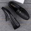 Fashion New Arrival Black Loafers Men's Genuine Leather Slip On Flats High Quality Male Business Shoes Soft Sole Casual Shoes Moccasin