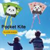Handheld Animal Kite Portable Foldable Kite Breeze to Fly Cartoon Panda Kite  Children Sports