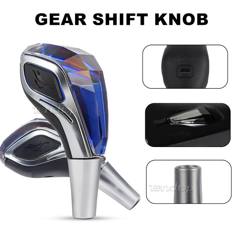 Araba Evrensel Kristal Saplı LED Vites Topuzu Lada Toyota Renault Honda VW SEAT SKODA 8 10 12MM Dişli Saplı Vites Topuzu
