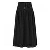 Shop   Women S Corduroy Button elaStic Back Long Skirt Charcoal Siu wSk260079