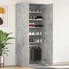 Shoe Cabinet with Door Concrete Grey 80 x 39 x 178 cm Engineered Wood