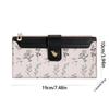 Printed Women Long Wallet Flower Multiple Cards Purse Organ Card Holder Two Fold Purse  Daily