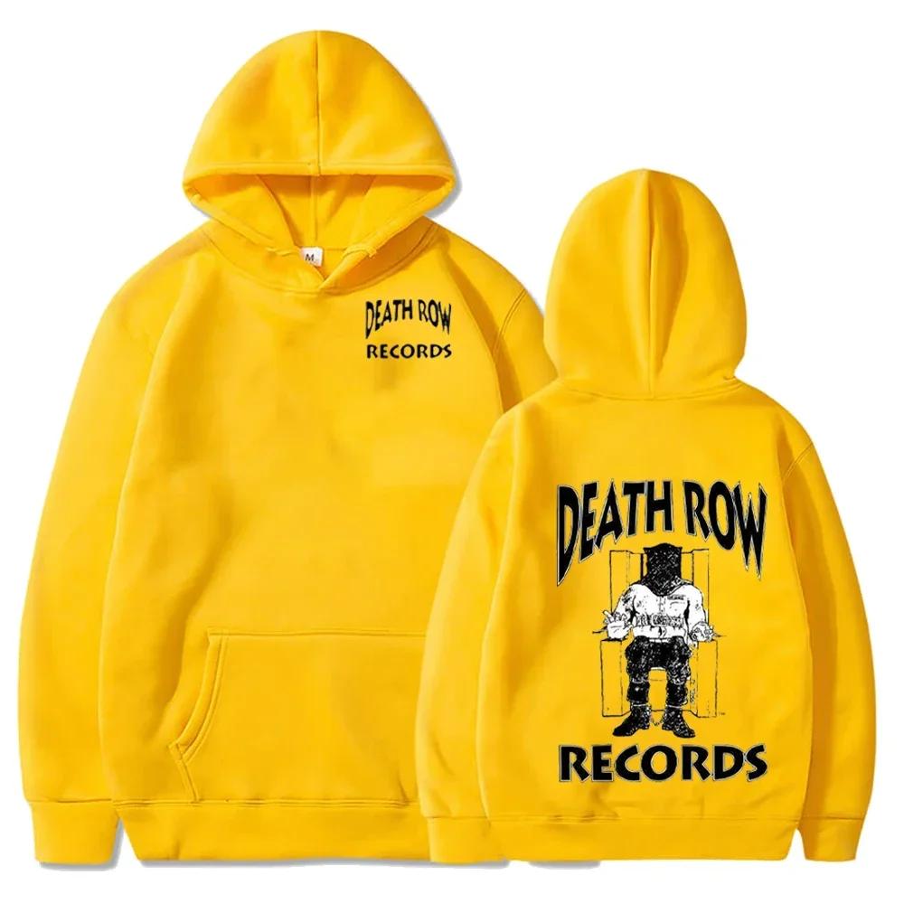 Death Row Records Hoodies Frühling Herbst Fleece Hoodie Pullover Mode Herren Damen Locker Kapuzenpullover Hip Hop Streetwear Top