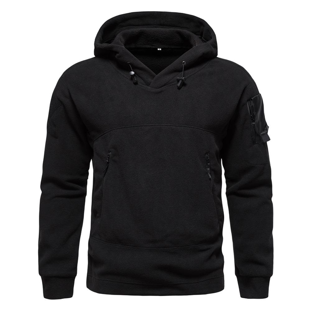 Men s Thick Polar Fleece Sweatshirt Autumn Winter Men Hood Sports Black Windproof Oversized Hoodie Male Streetwear Hoody XS 4893₽