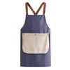 Detachable Towel Apron Waterproof Oil-Proof Fabric Thickened Kitchen Apron with Cross-Back Straps Breathable Adjustable