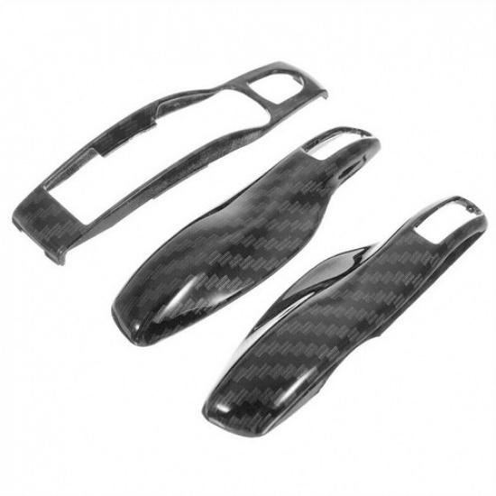 3Pcs Carbon Fiber Remote Key Cover Case For Porsche Panamera Cayenne Macan
